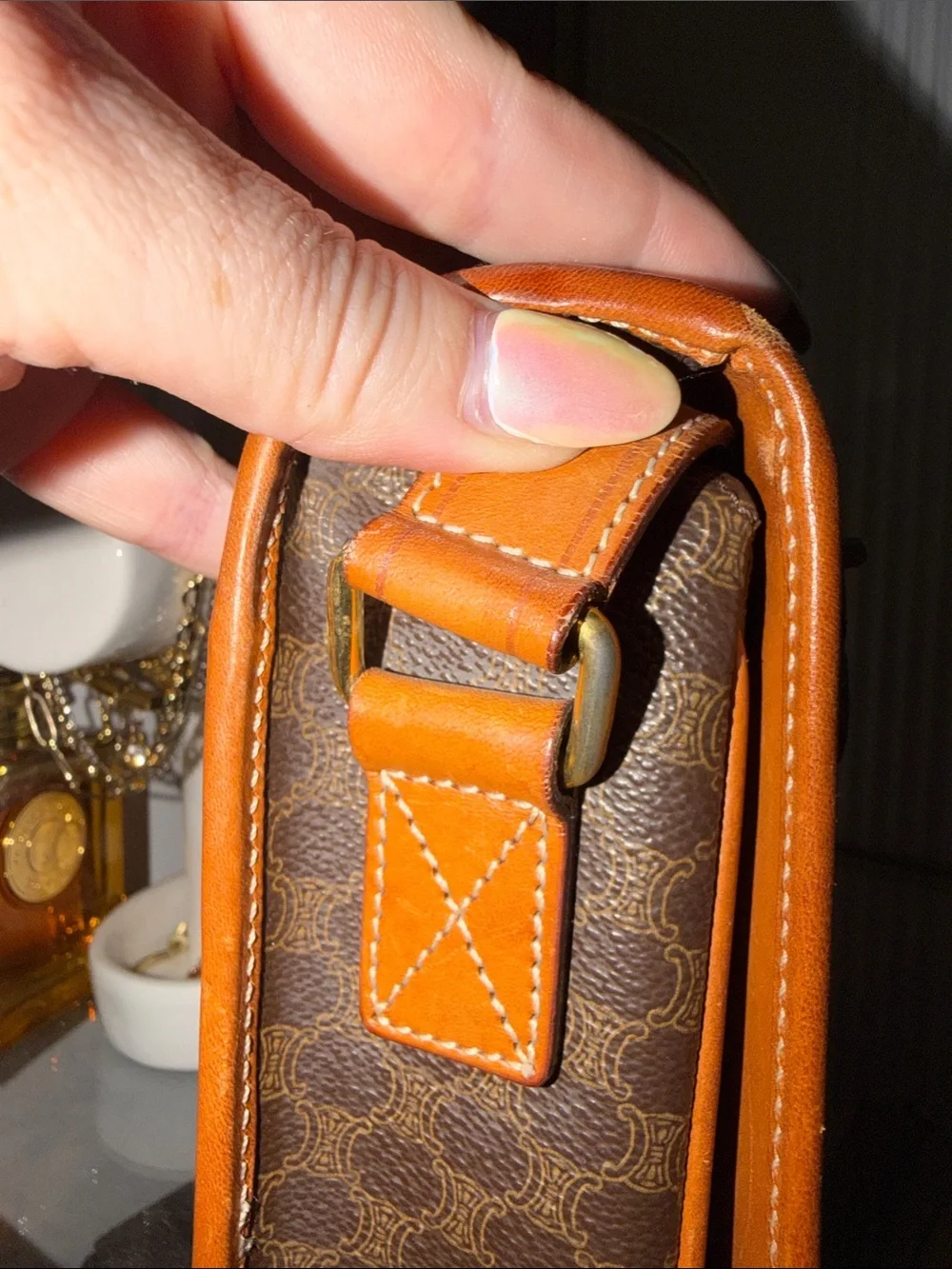 Celine Macadam monogram crossbody bag